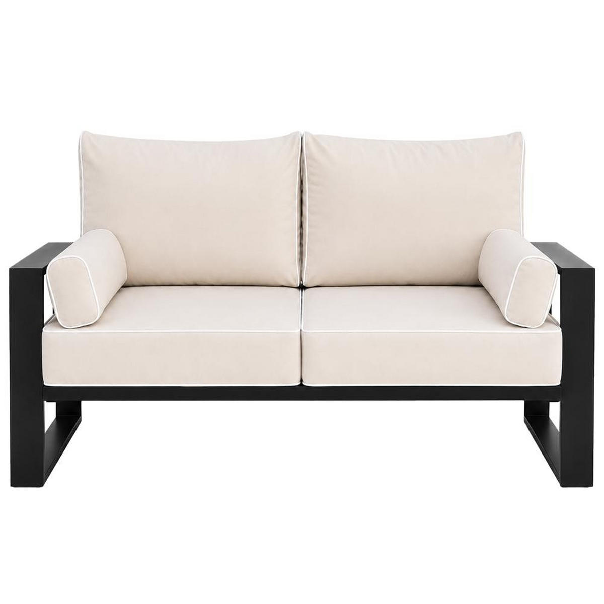 LOUNGESOFA 2-Sitzer Verdino mit Metallrahmen 150 cm grau - Grau, Metall (150/90/87cm) - Beautysofa