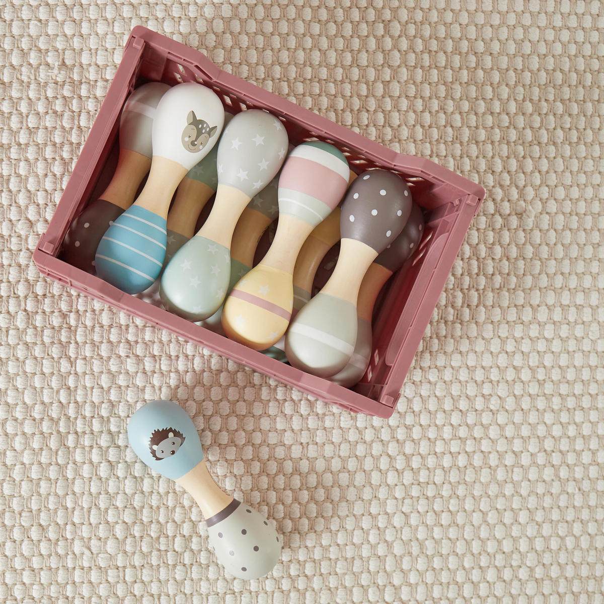 BABY-RASSEL Holz Star Dust 2er Set - Multicolor, Holz (5/15cm) - Bieco Spielwaren