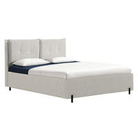 POLSTERBETT Belleo Graubeige 160x200 cm - Taupe/Schwarz, Textil/Metall (160/200cm) - Selsey