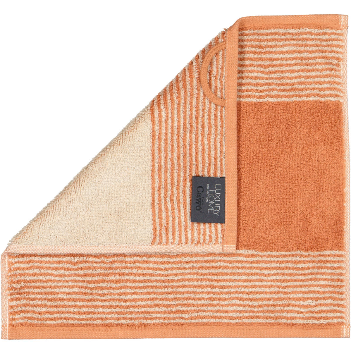 SEIFTUCH LUXURY HOME TWO-TONE 590 KUPFER - 32 - Orange, Textil (30/30cm) - Cawoe