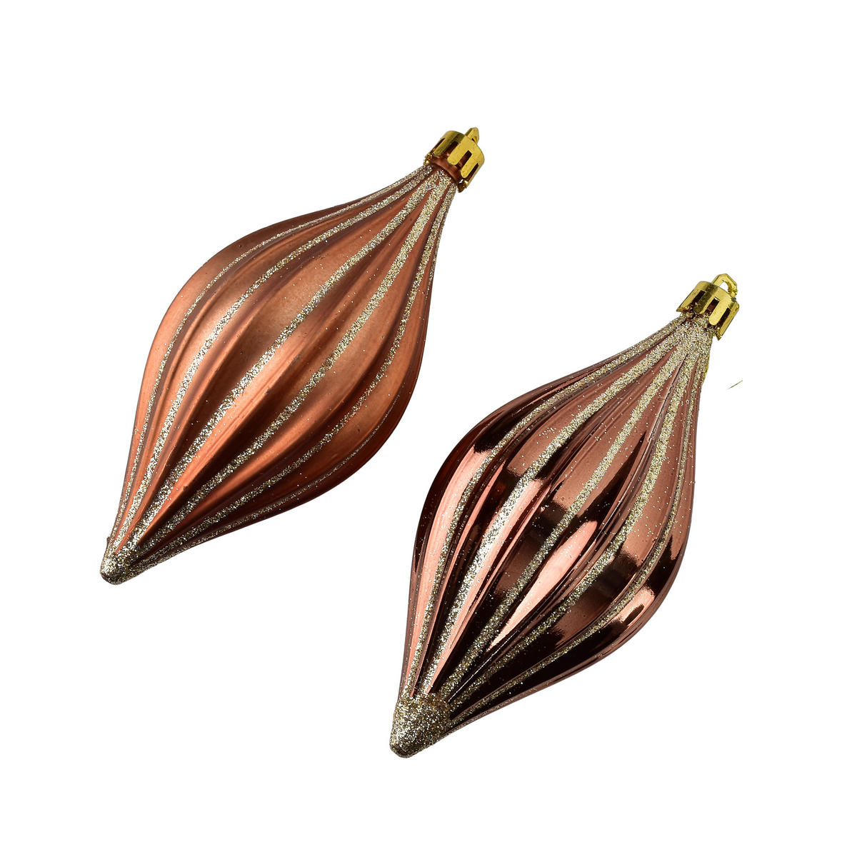 CHRISTBAUMKUGEL-SET SANTA LILA 2-tlg - Champagner, Kunststoff (6/13.5/5.5cm) - Mondex