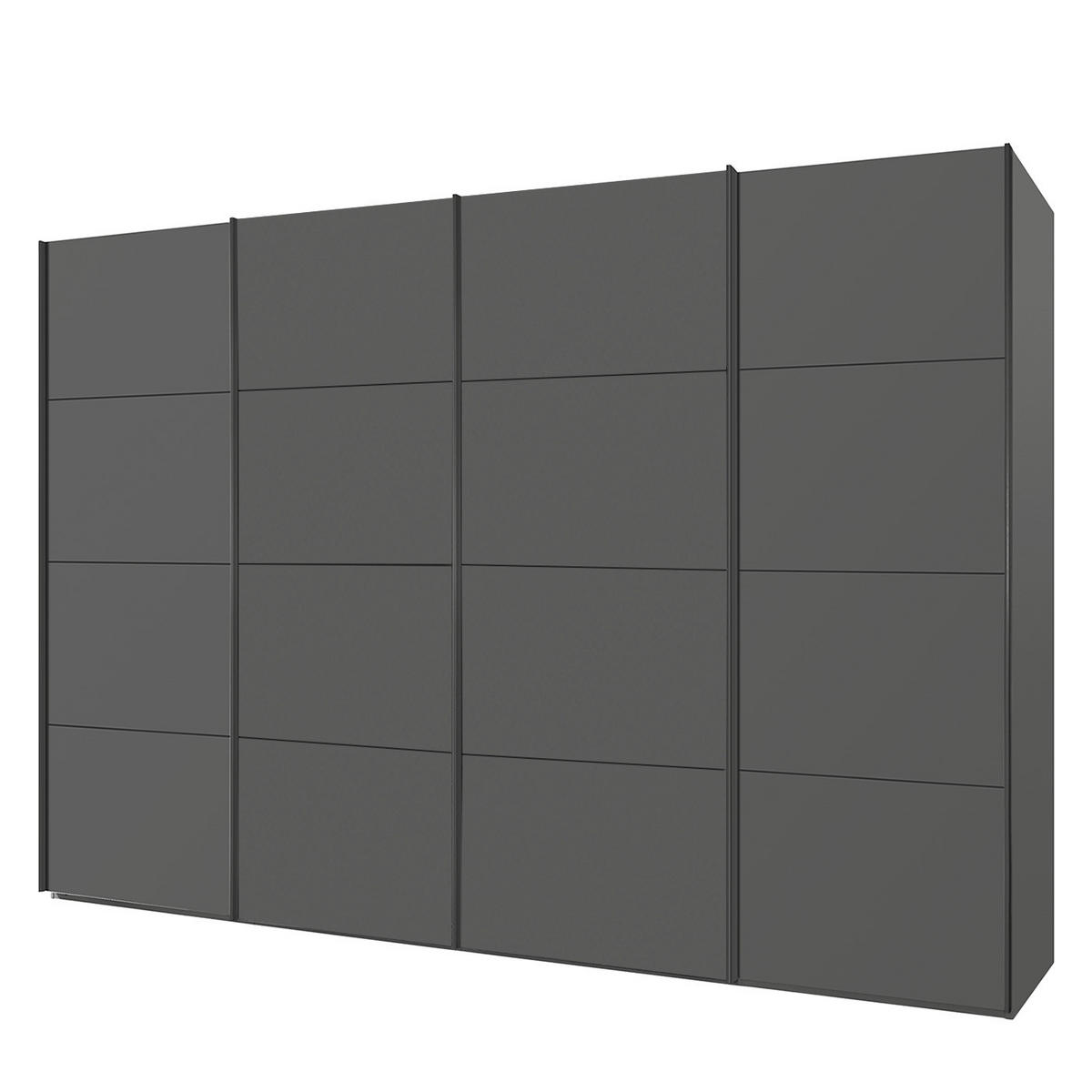 SCHWEBETÜRENSCHRANK - Graphitfarben, Holzwerkstoff (360/236/69cm) - home24