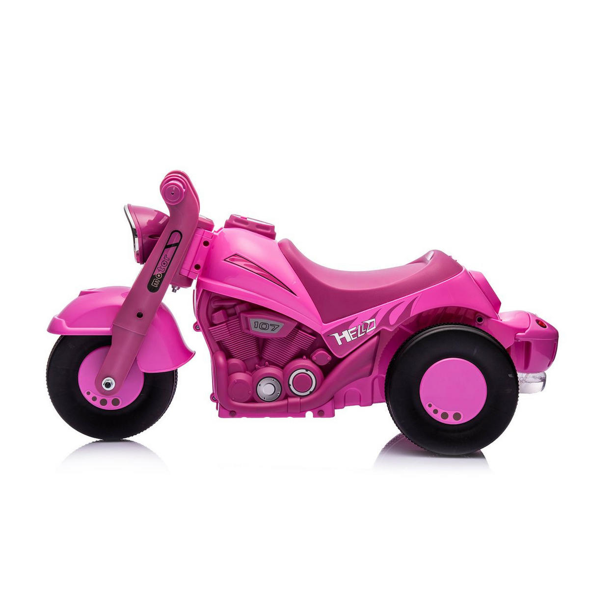RUTSCHMOTORRAD Bubble Rider rosa Seifenblasenfunktion, Musik, Motorraddesign, Dreiradkonstruktion - Rosa, Kunststoff (80/35/42cm) - Chipolino
