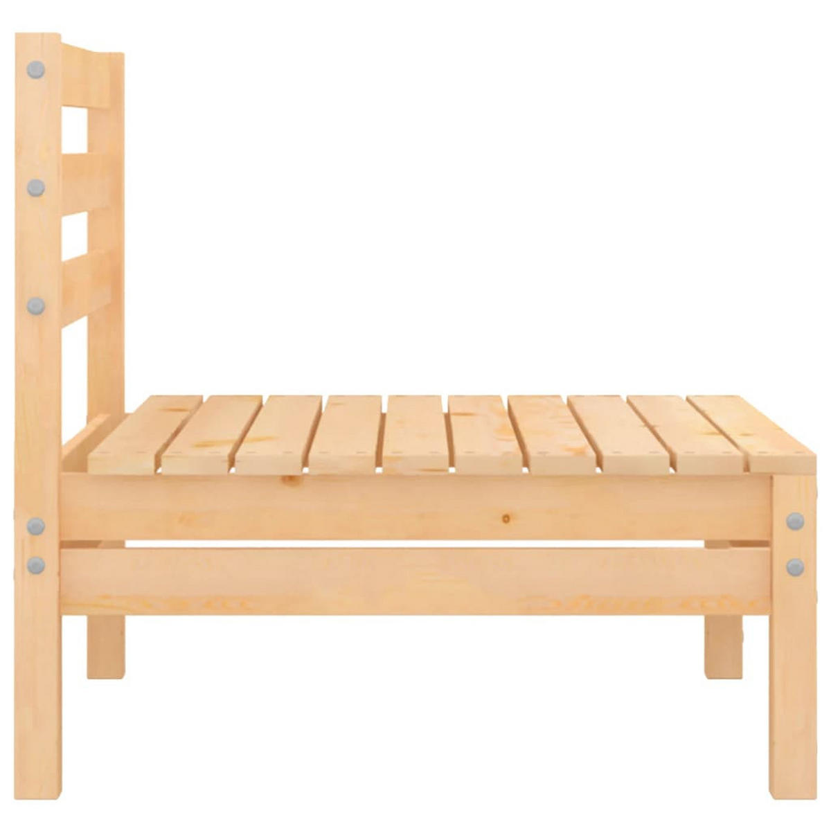 GARTEN-LOUNGE-SET 3-teilig Massivholz Kiefer - Braun, Holz - vidaXL