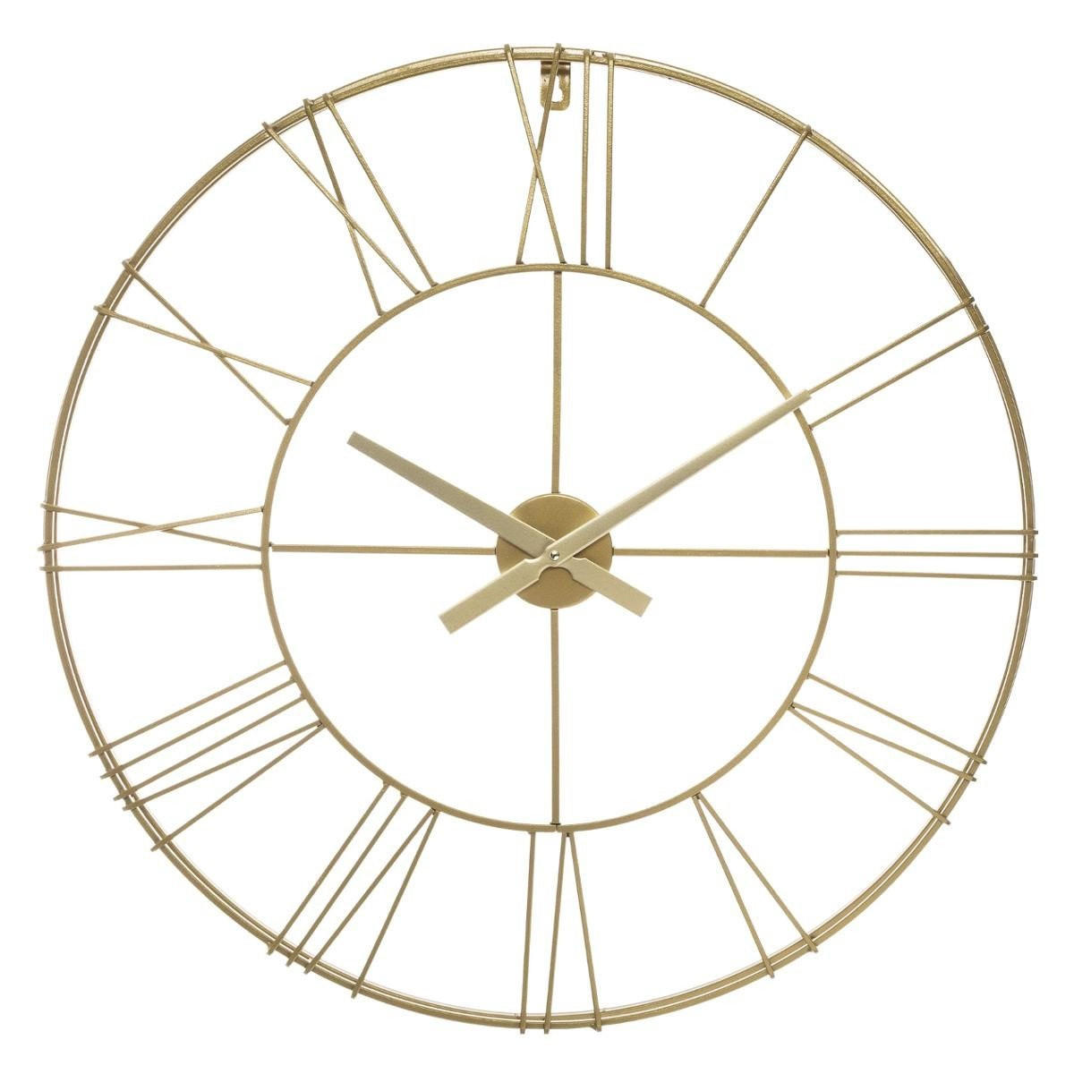 WANDUHR aus 3D Metall 70/6/70 cm - Goldfarben, Metall (6/70/70cm) - Atmosphera Createur d´interieur
