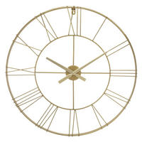WANDUHR aus 3D Metall 70/6/70 cm - Goldfarben, Metall (6/70/70cm) - Atmosphera Createur d´interieur