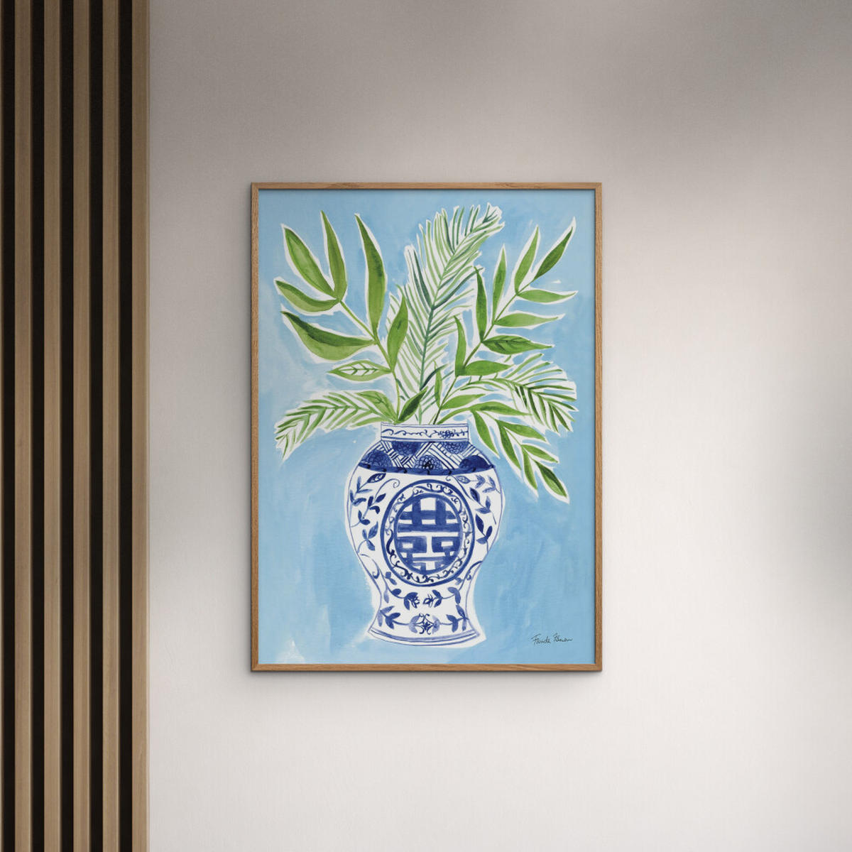 POSTER Wild Apple - Elegant Chinoiserie II - Blau, Papier (70/100/0.1cm) - Poster&Frame