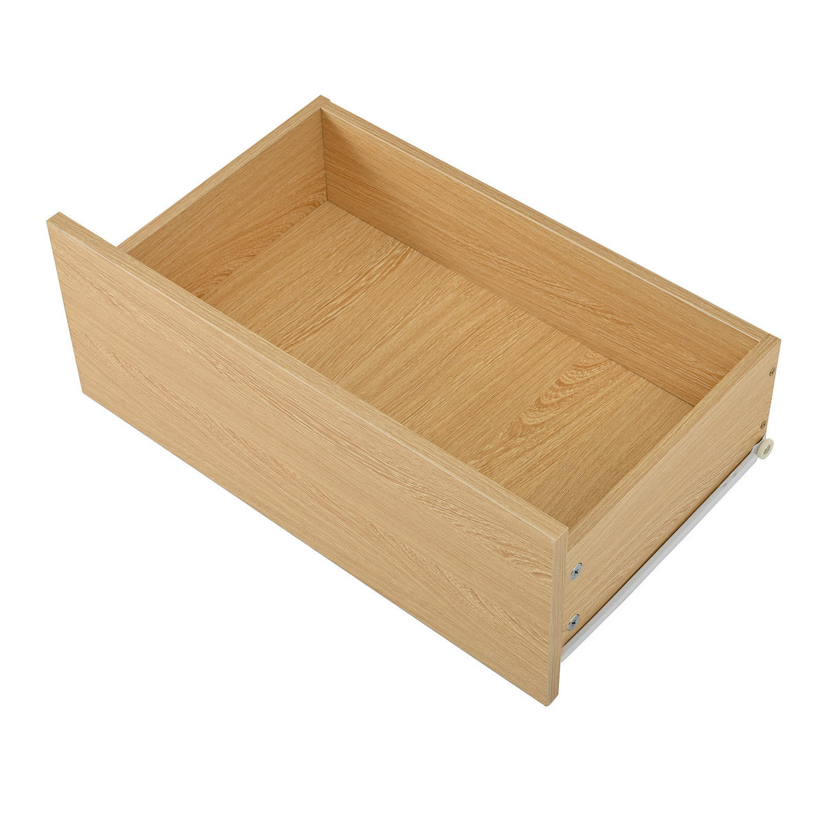 SCHUHSCHRANK 110/35/86 cm in Natur mit Rollen, Schubladen und offenen Fächern - Naturfarben, Holzwerkstoff (110/86/35cm) - Flora Grace