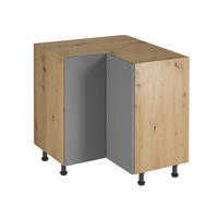 ECKUNTERSCHRANK D90N – Nexa – L-Form, Ecke voll nutzbar – Woodline - Hellbraun, Holzwerkstoff (79/82/79cm) - ROYAL24_MARKT