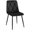 ESSZIMMERSTUHL Samt Schwarz - Schwarz, Textil/Metall (45/85/55cm) - CLP
