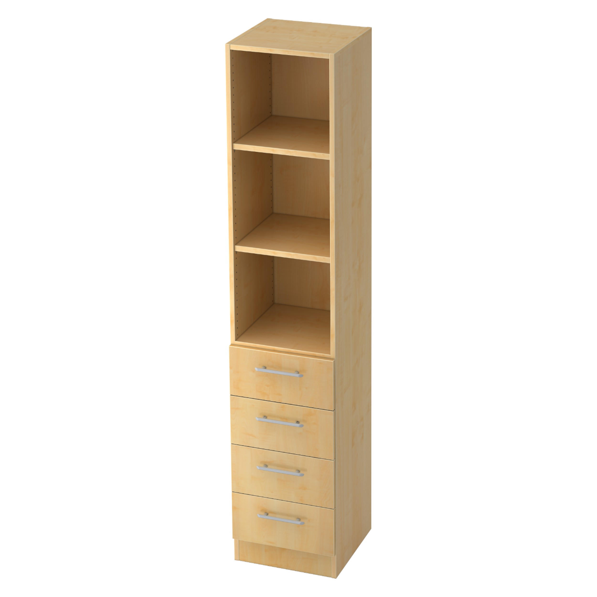 bümö Schubladenschrank Ahorn 40.6x200.4x42 cm