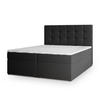 BOXBETT PALMA 180x200 cm mit Matratze und Topper, H2+H3 - Schwarz - Schwarz, Holz (180/200cm) - MASSENO
