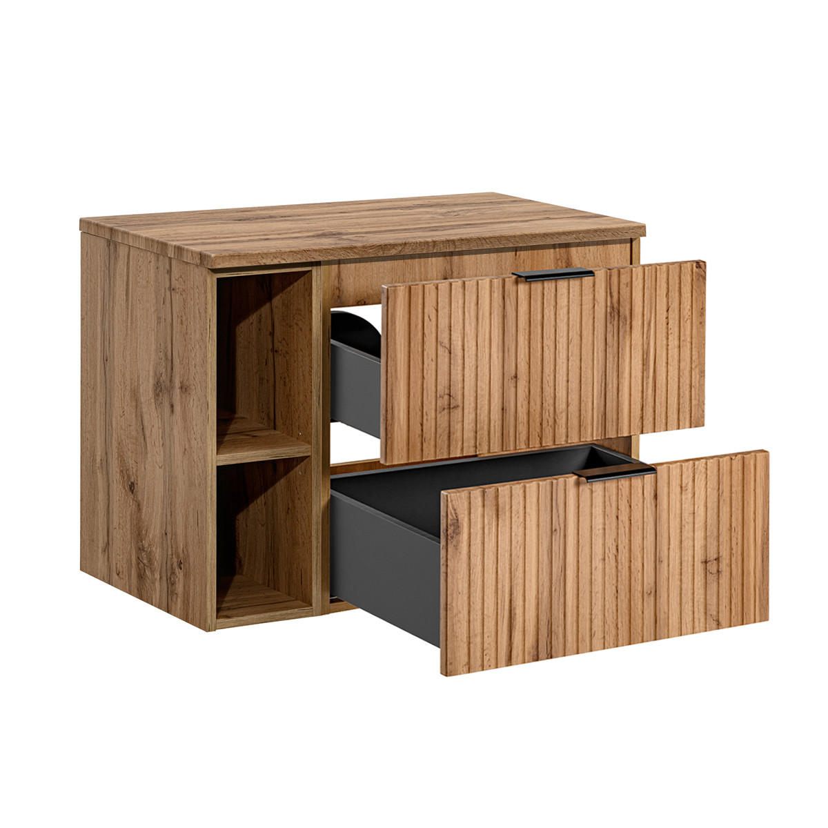 WASCHTISCHUNTERSCHRANK 80.6cm Adriel Holz - Braun, Holzwerkstoff (80.6/59/46cm) - Petits-meubles