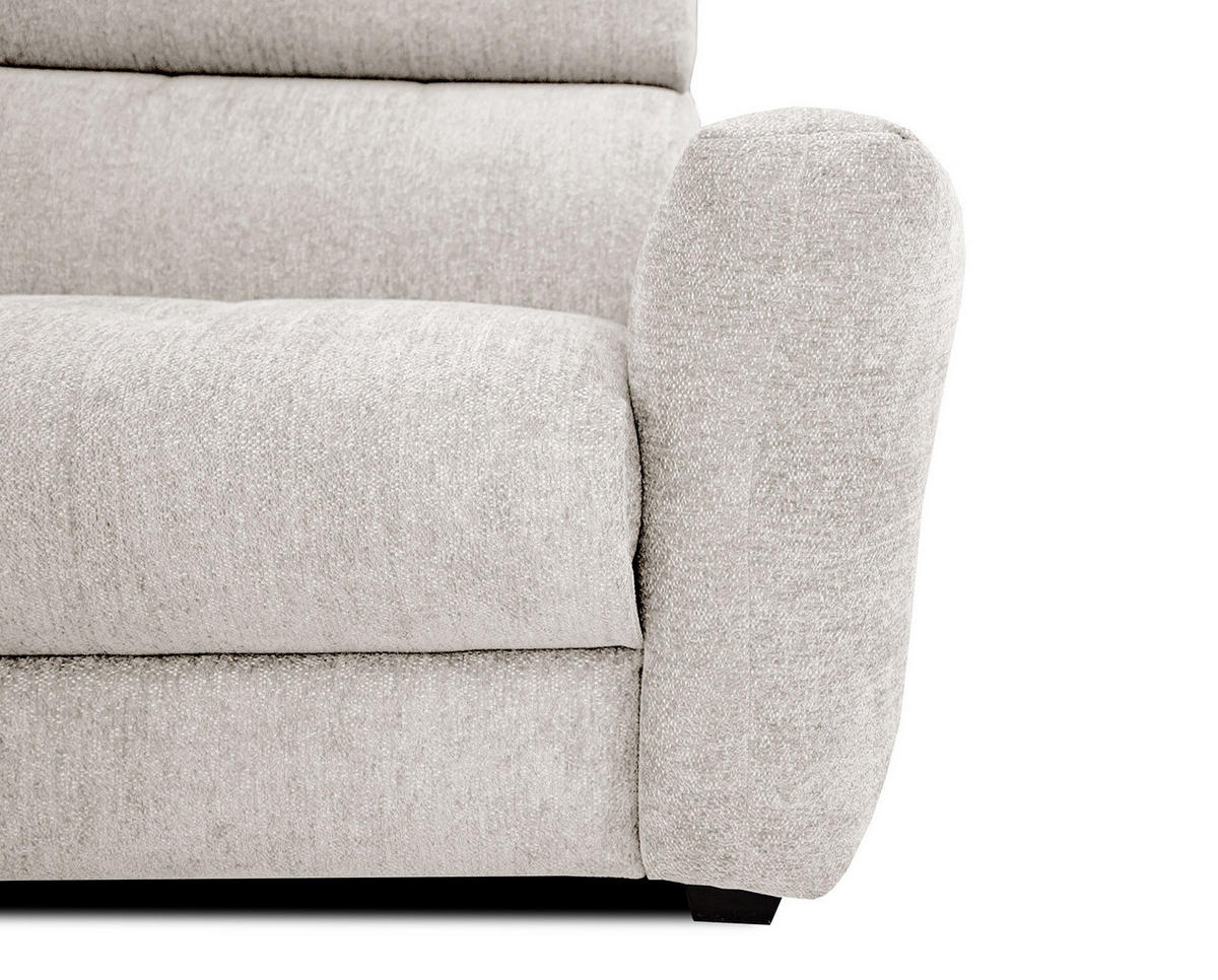 SOFA CALVERA 3-Sitzer mit 1 Relaxfunktion, weiß - Weiß, Holzwerkstoff/Textil (204/79/106cm) - Courtois Laville