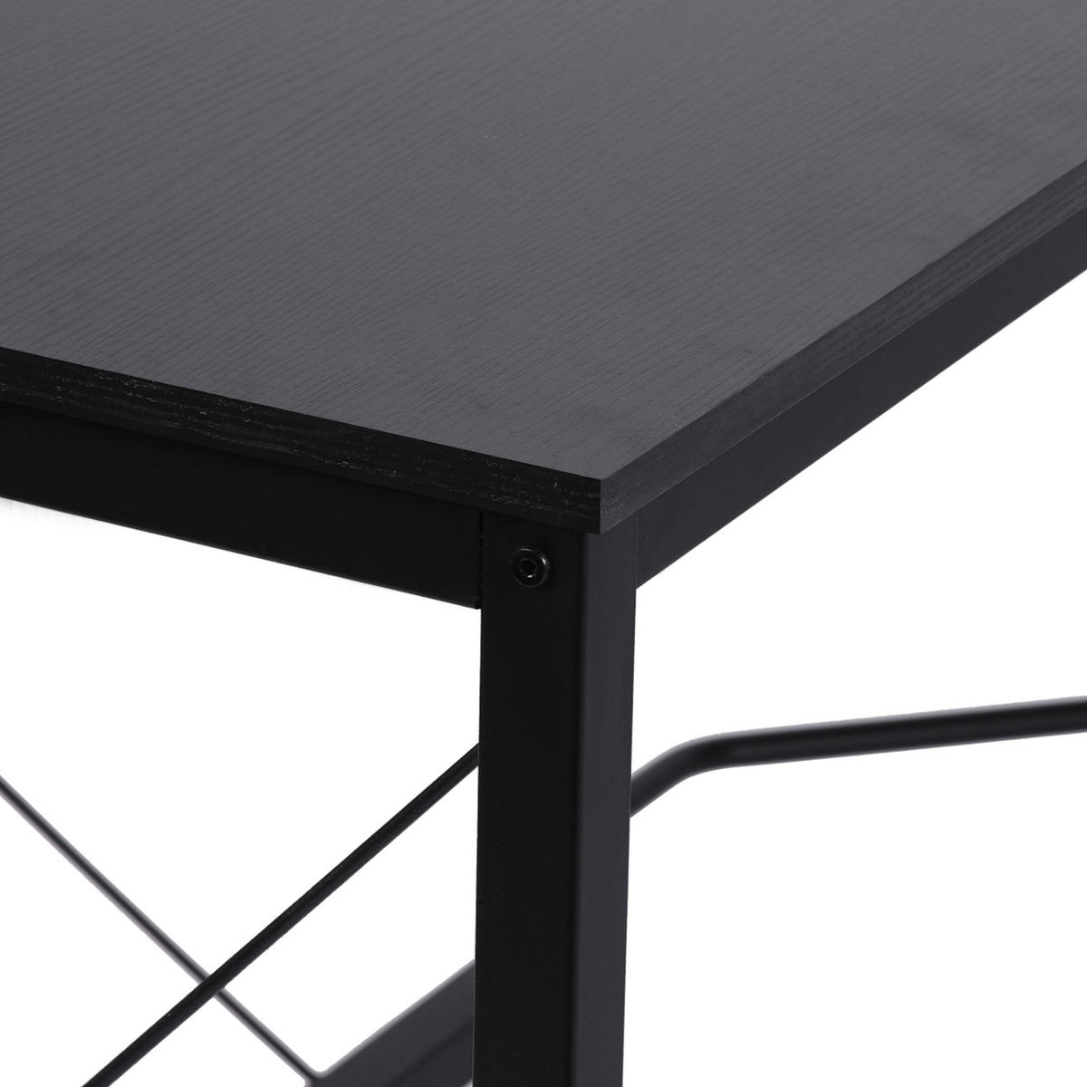 SCHREIBTISCH L-Form, MDF, Schwarz - Schwarz, Kunststoff (150/150/76cm) - HOMCOM