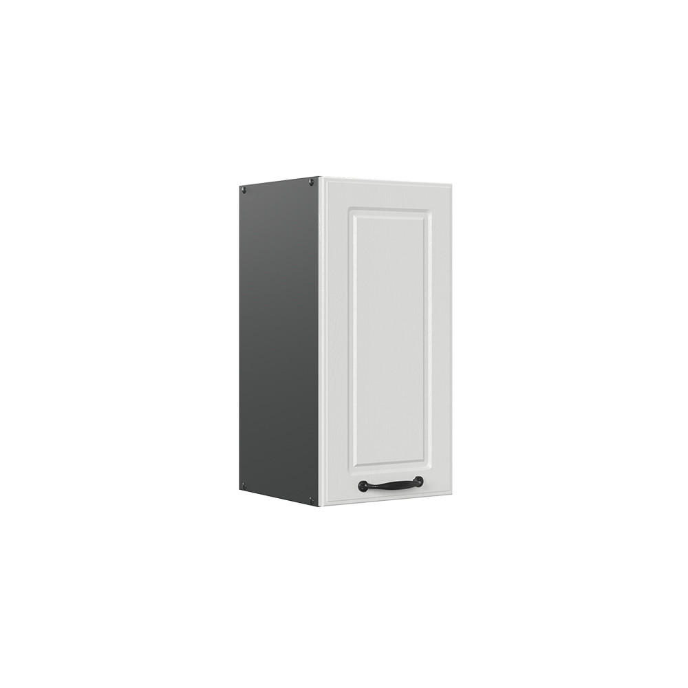 HÄNGESCHRANK R-Line Weiß Landhaus 30 cm - Anthrazit/Weiß, Holzwerkstoff (30/60/31cm) - Vicco
