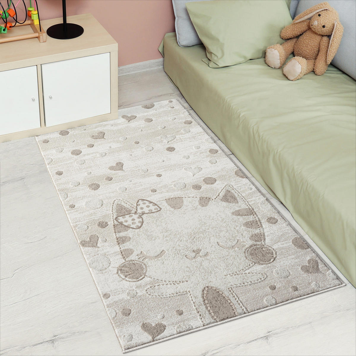 KINDERTEPPICH Mara 720 Creme 80x150 cm - Beige/Creme, Textil (80/150cm) - carpet city