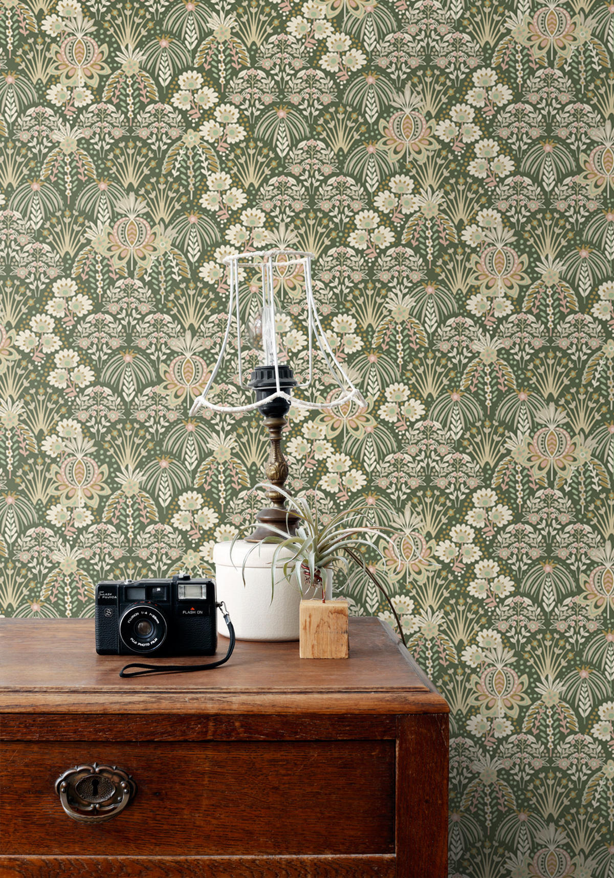TAPETE Blumenmuster im Jugendstil 50 x 900 cm - Grün, Papier (50/900cm) - ESTAhome