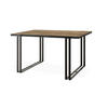 ESSTISCH Marina in Metall, 120-220/80/76 cm - Alteiche/Schwarz, Holzwerkstoff/Metall (80/120/76cm) - WFL GROUP