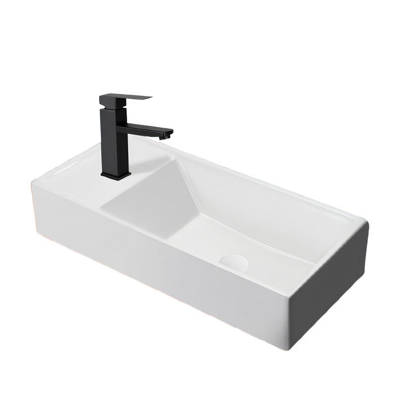 Nettlife Waschbecken Weiß 22x10x40 cm