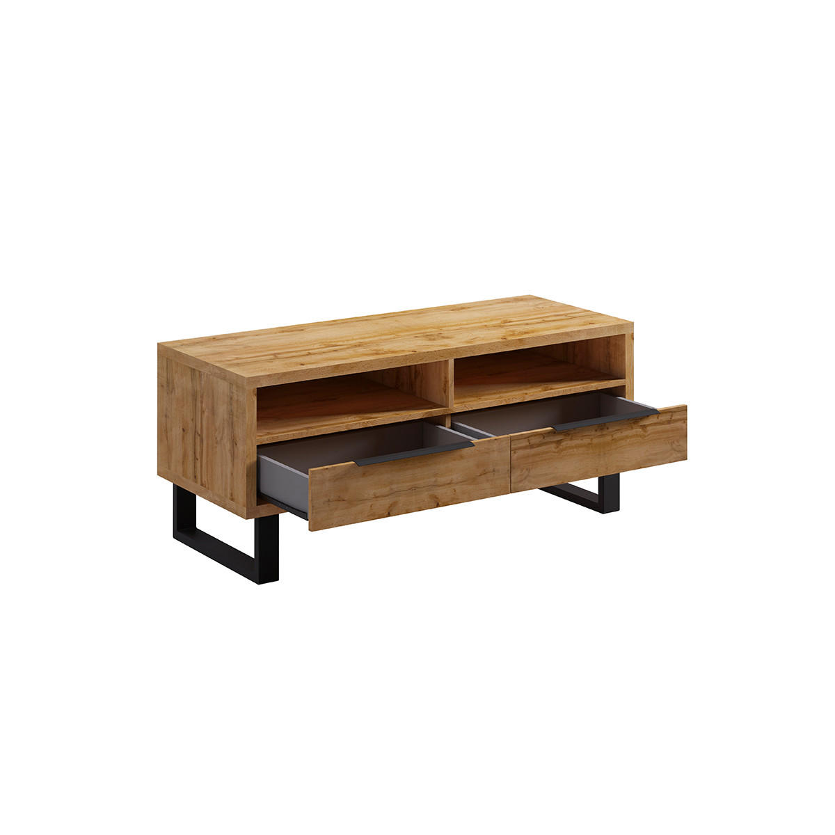 TV-MÖBEL Eden Holz und Metall - Braun, Holzwerkstoff (124/50/50cm) - Petits-meubles