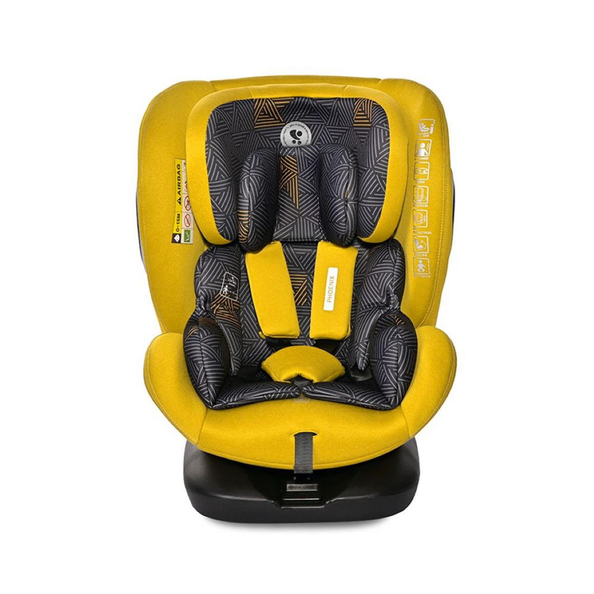 KINDERSITZ Phoenix i-Size Isofix gelb Gruppe 0+/1/2/3 (40-150cm) Top Tether - Gelb, Kunststoff (46/75/50cm) - Lorelli