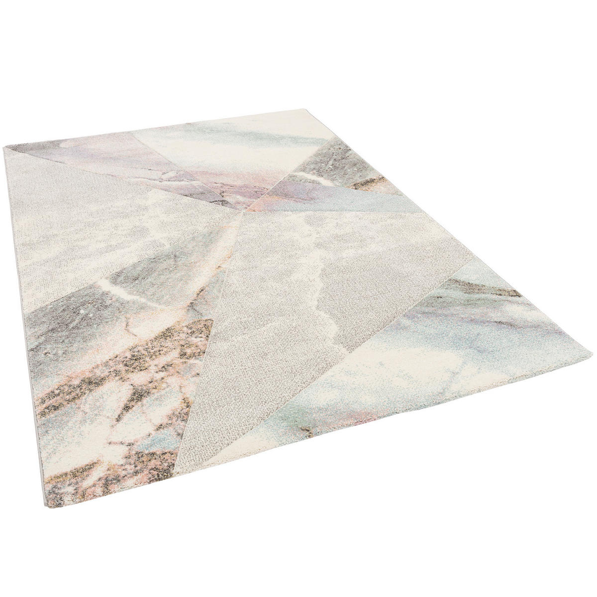 DESIGNER TEPPICH MAUI PASTELL MARMOR OPTIK TREND - Grau, Textil (80/150cm) - Pergamon