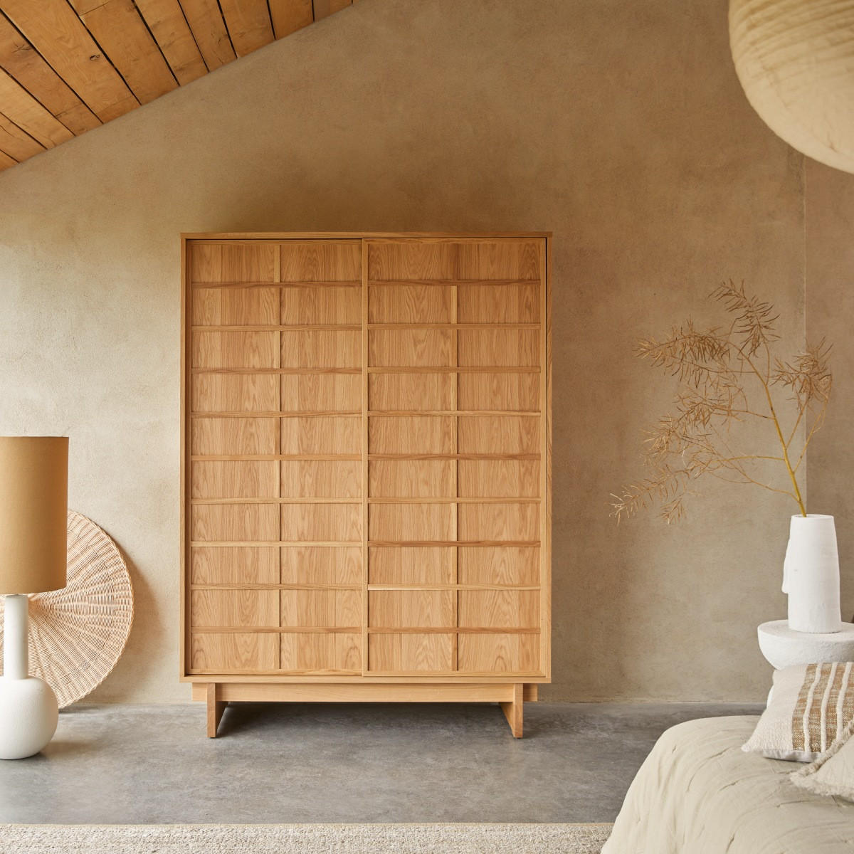 SCHRANK Miu Natur aus Eiche - Naturfarben, Holz (134/183/48cm) - Tikamoon