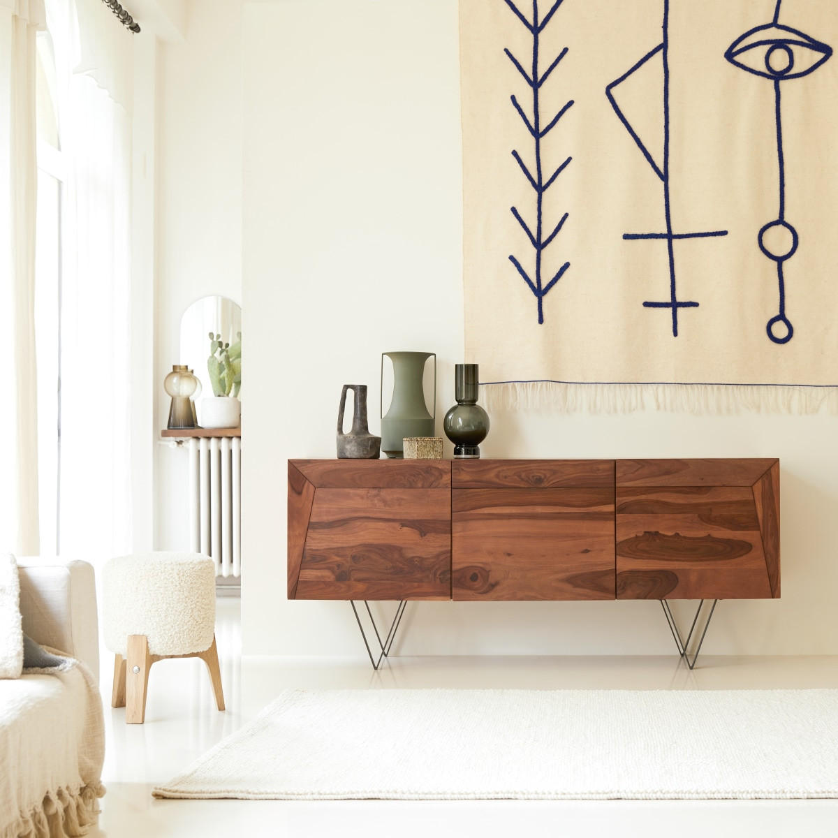 SIDEBOARD Metric Braun aus Palisander - Braun, Holz (175/75/45cm) - Tikamoon