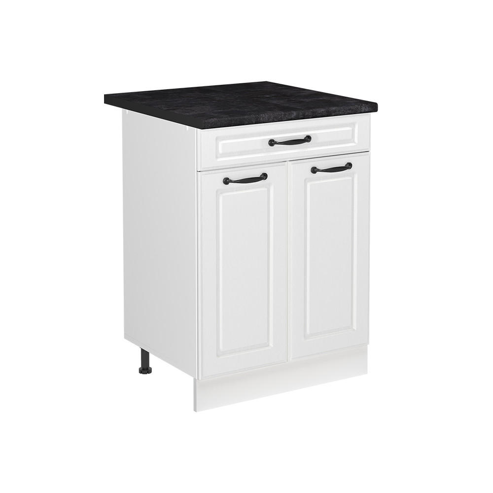 Vicco SKŘÍŇKA POD DŘEZ R-Line, Bílý venkovský dům/Bílá, 60 cm pracovní deska Antracit