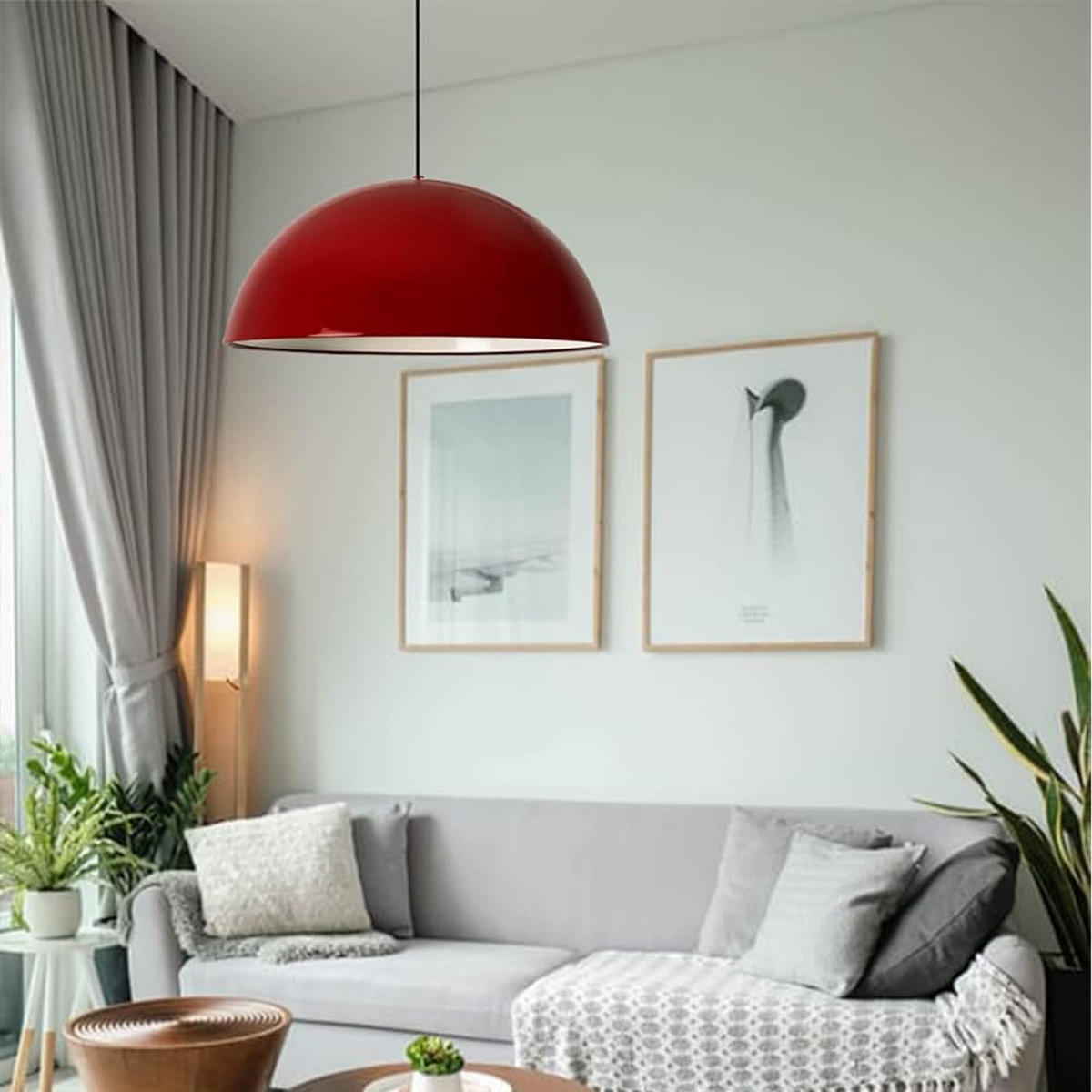 PENDELLEUCHTE Lipeo 50/23 - Rot, Metall (50/23cm) - Bamyum