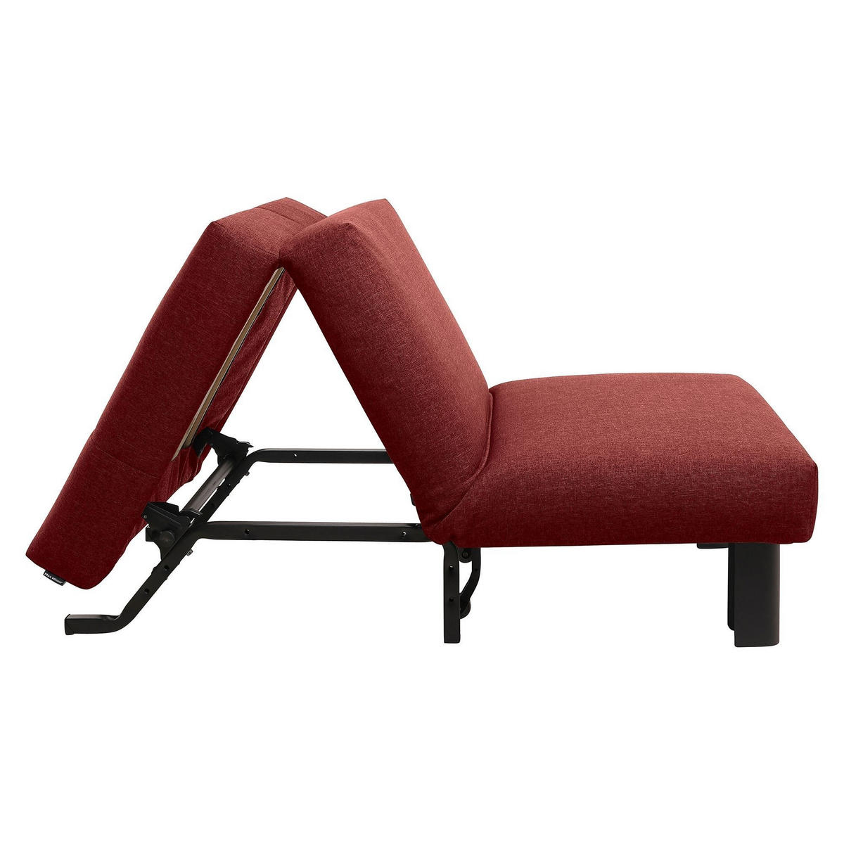 FALTSESSEL Kalomira Bezug Flachgewebe Metall schwarz / rot - Rot, Kunststoff (100/85/85cm) - 58aufmkessel