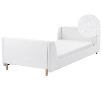 KINDERBETT 90x200 cm Weiß Laye - Creme, Textil (90/200cm) - Beliani