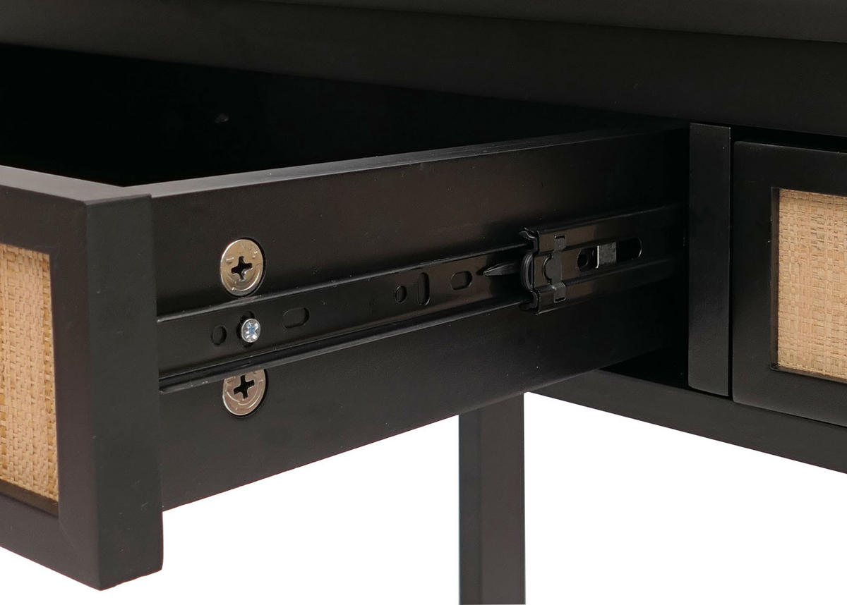 SCHREIBTISCH HxBxT 78x110x60cm Schublade Holz Schwarz - Schwarz, Holz (60/110/78cm) - PROREGAL