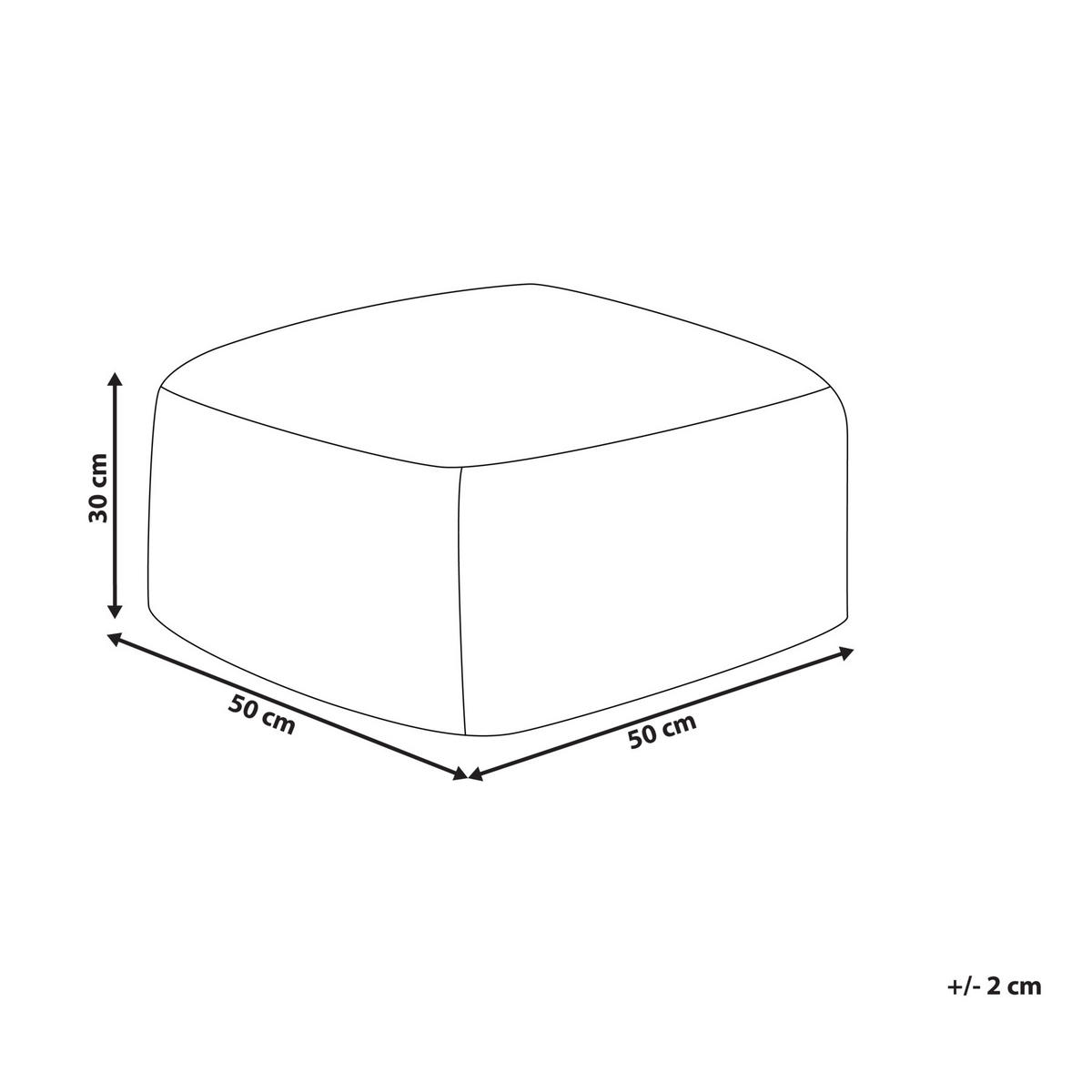 POUF Beige Mukki - Beige, Kunststoff (50/30/50cm) - Beliani