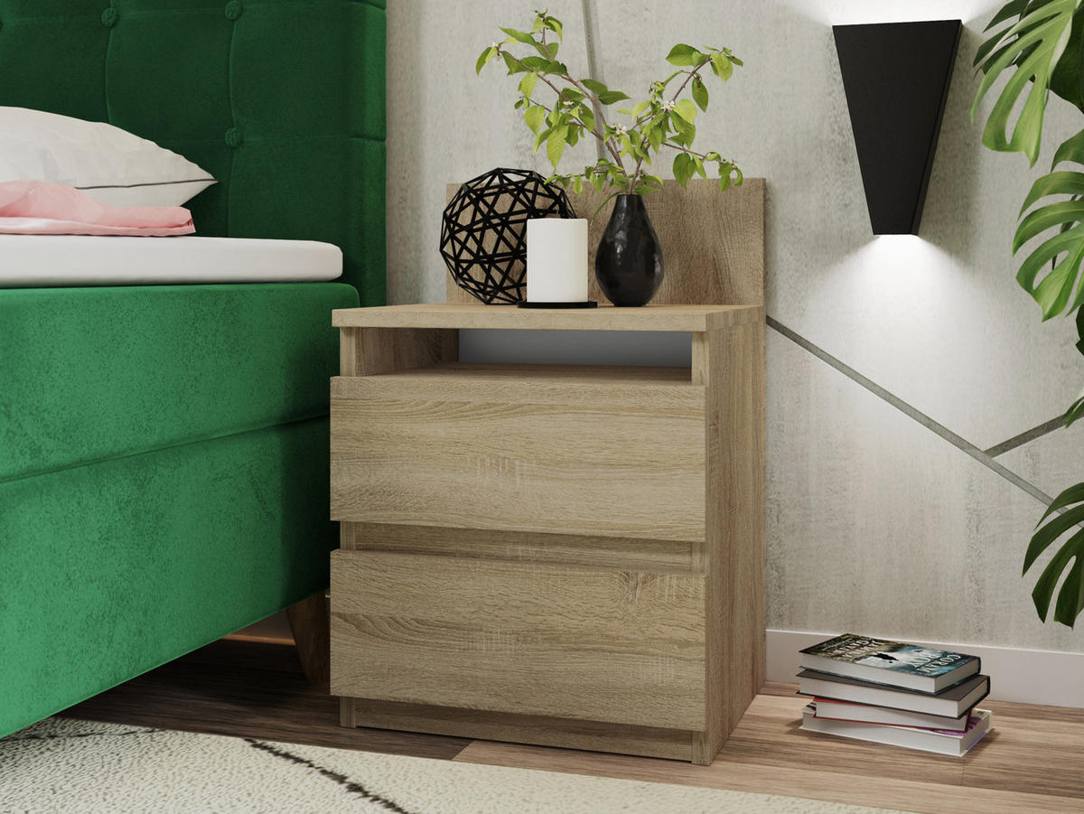 NACHTTISCH Malwa M1 - Sonoma Eiche, Holzwerkstoff (32/58/40cm) - MIRJAN24