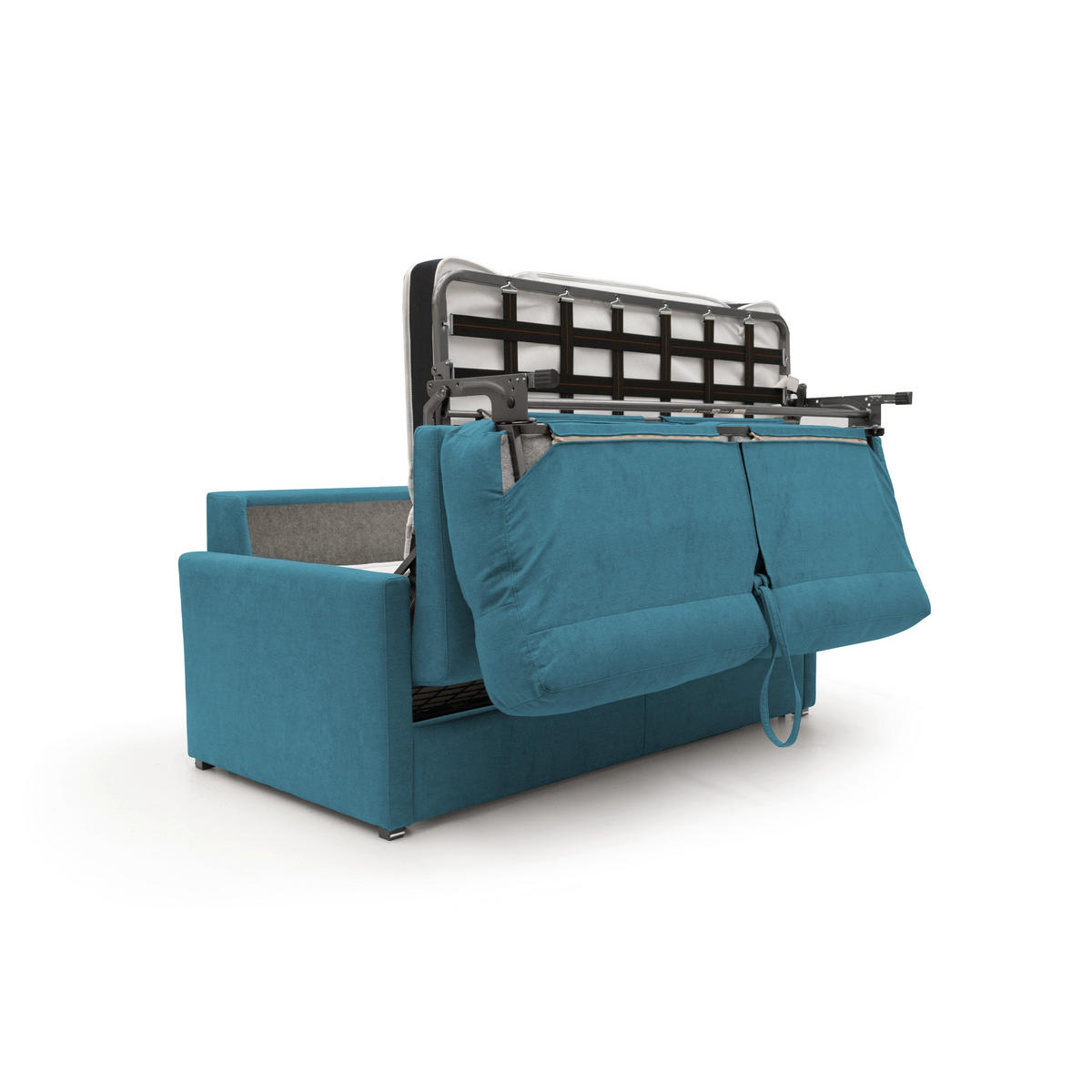 SCHLAFSOFA Margot - Hellblau, Textil (196/102/97cm) - Divani.store