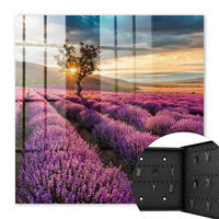SCHLÜSSELBOX Schwarz 30x30 cm- Türöffnung nach rechts - Lavendel-Sonnenuntergang - Lila, Metall (30/30/5cm) - TULUP