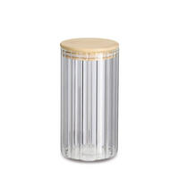 GLASBEHÄLTER Grooves 800 ml - Transparent, Glas (9/18/9cm)
