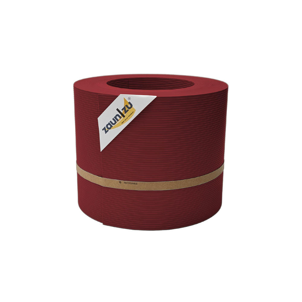 SICHTSCHUTZSTREIFEN Rille PP für Doppelstabmatten Zaun Bordeauxrot 26m - Bordeaux, Kunststoff (2600/19cm) - ZAUN|ZU