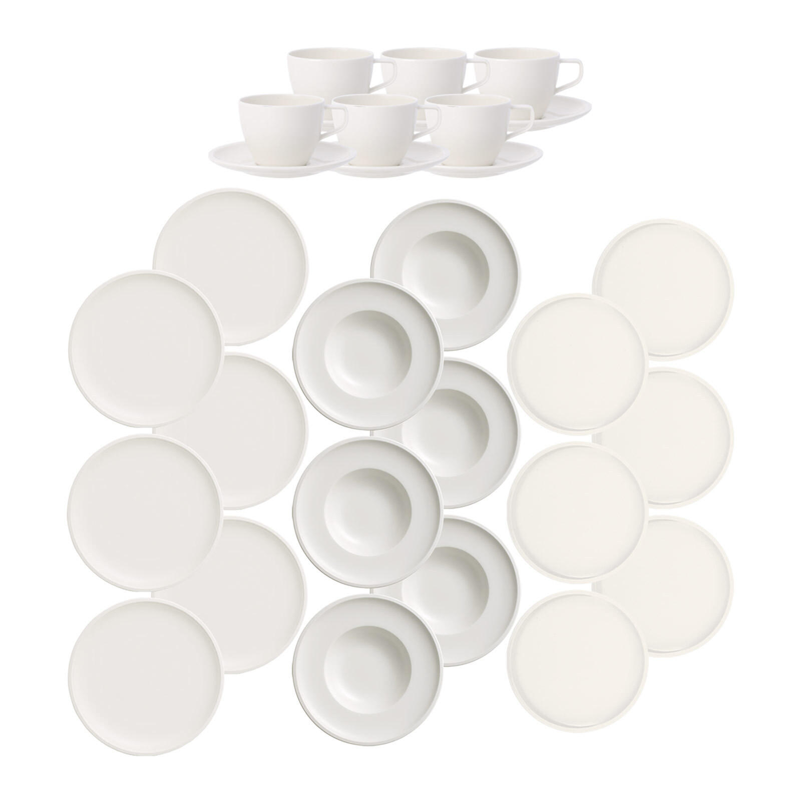 GESCHIRR-SET Artesano Original weiß 30er Set - Weiß, Keramik (1/1/1cm) - Villeroy & Boch