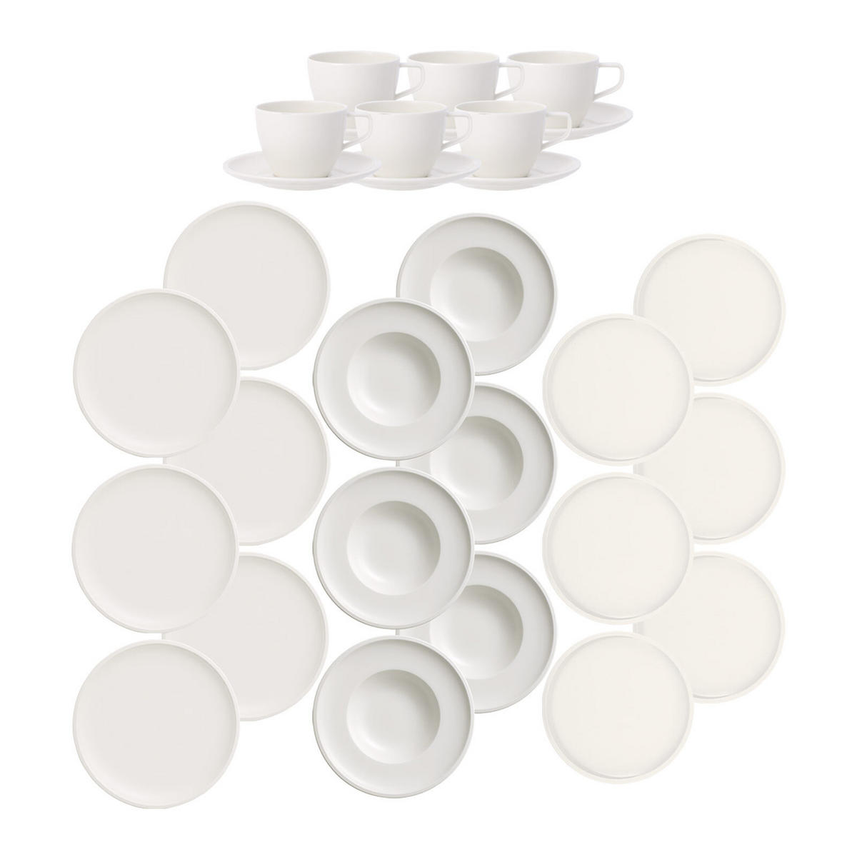 GESCHIRR-SET Artesano Original weiß 30er Set - Weiß, Keramik (1/1/1cm) - Villeroy & Boch