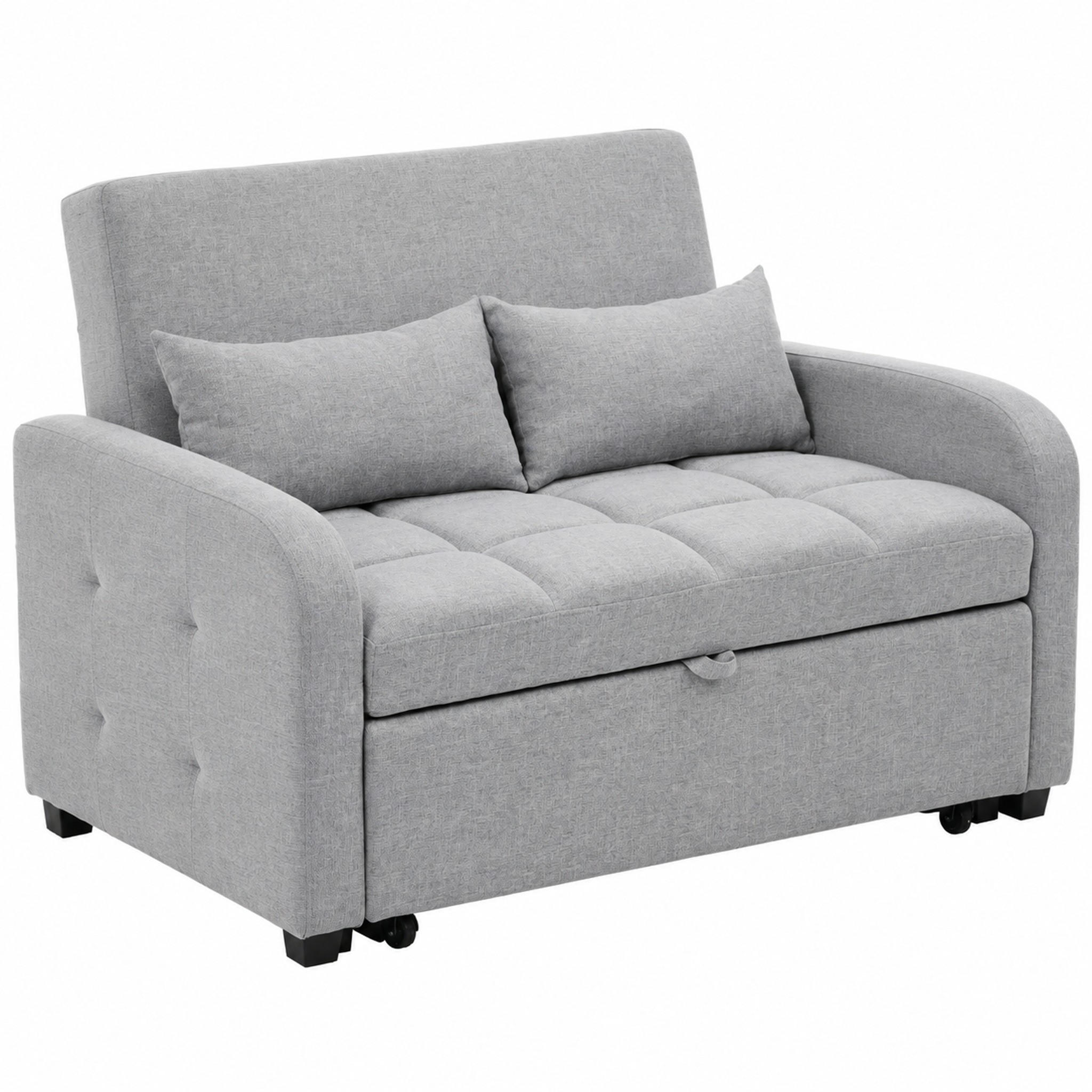 SCHLAFSOFA mit verstellbarer Rückenlehne 127x180 cm Antique Gray - Grau, Metall (75/94/127cm) - Meubliv