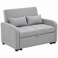 SCHLAFSOFA mit verstellbarer Rückenlehne 127x180 cm Antique Gray - Grau, Metall (75/94/127cm) - Meubliv