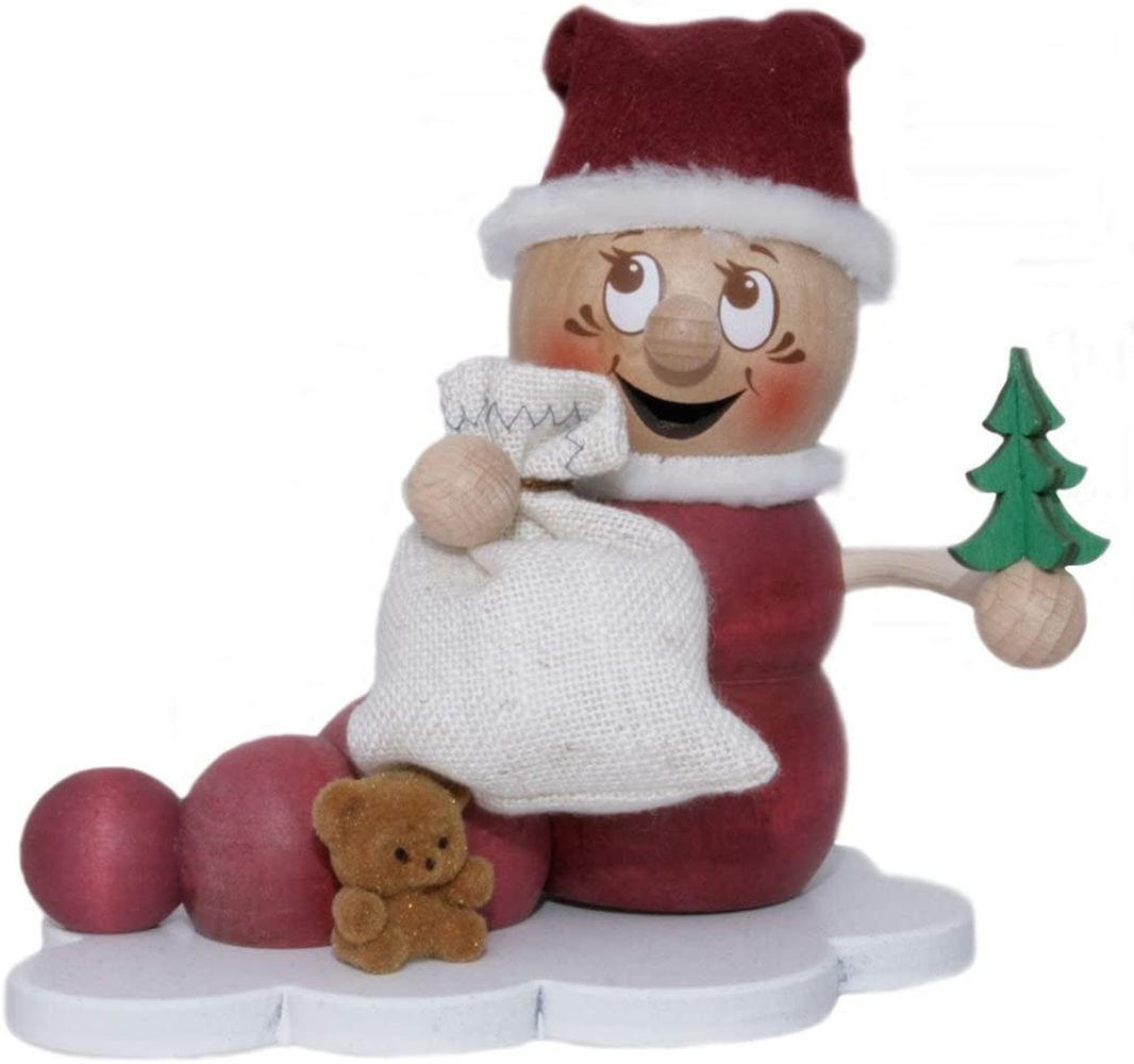 RÄUCHERFIGUR Rauchwurm Weihnachts Rudi 13 cm - Multicolor, Holz (11/14/14cm)