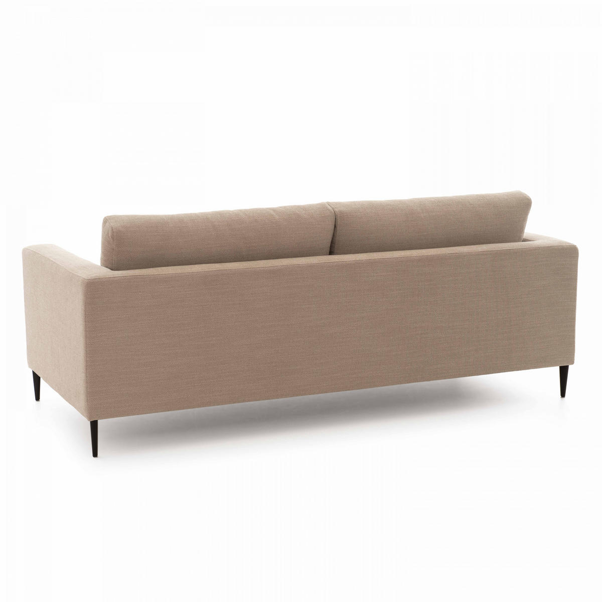 3-SITZER-SOFA, Stoff, Weiß - Weiß, Leder (102/85/220cm) - Oviala