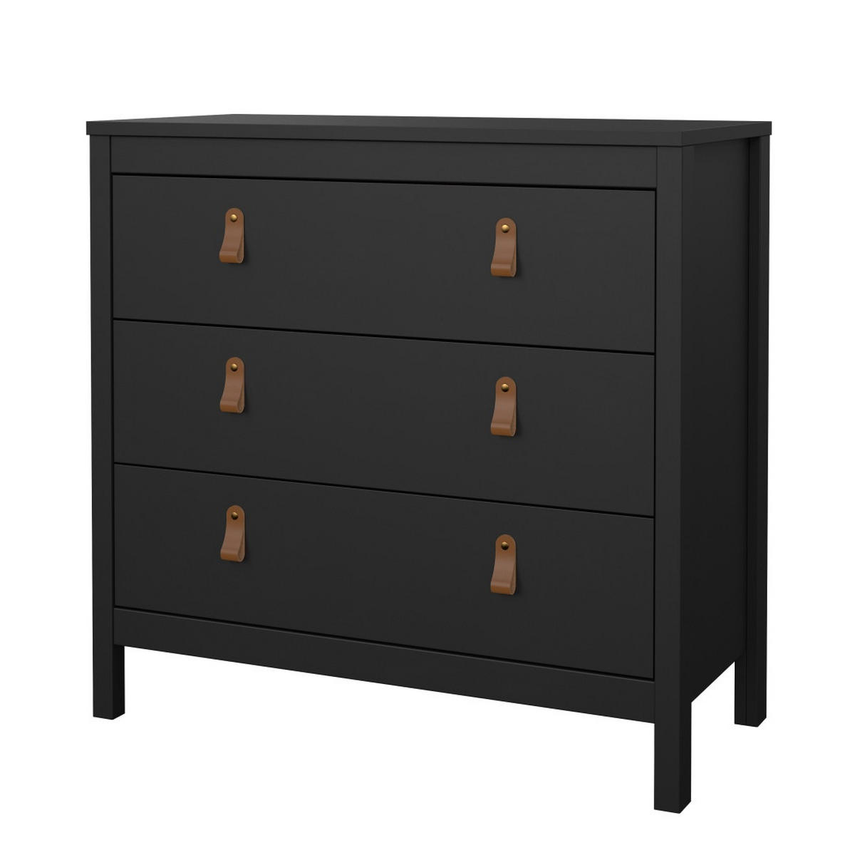 KOMMODE, Madrid, Schwarz, Melamin., 83 x 39 x 80 cm - Schwarz, Holzwerkstoff (83/80/39cm) - ebuy24