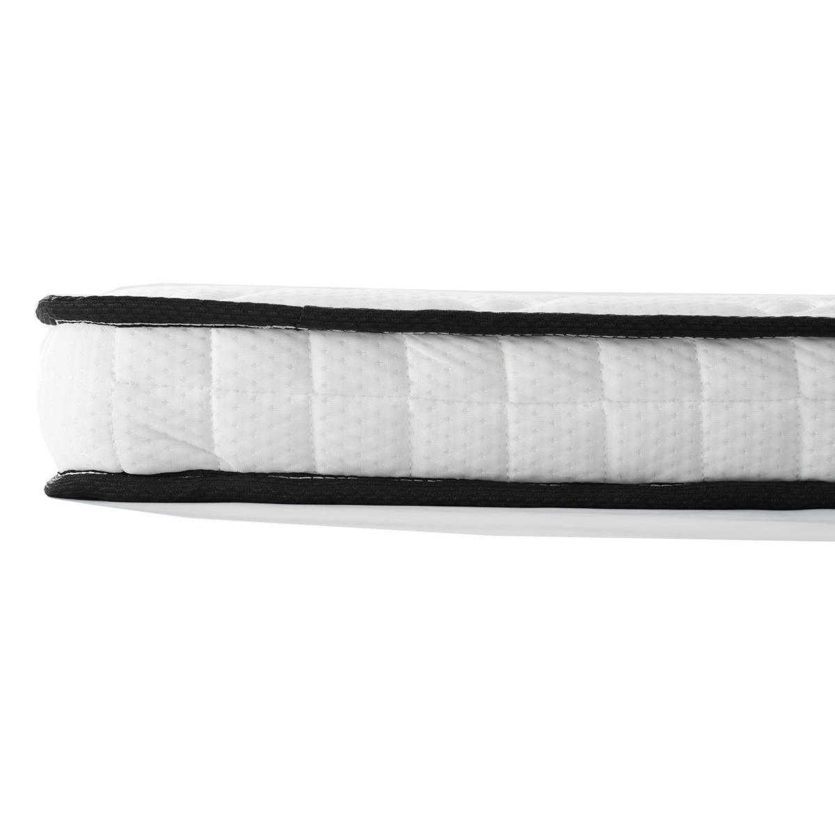 BETT 90/180x200 cm ausziehbar in Dunkelgrau – inkl. Lattenrost & 2 Matratzen - Dunkelgrau, Textil (90/190cm) - BEAOK