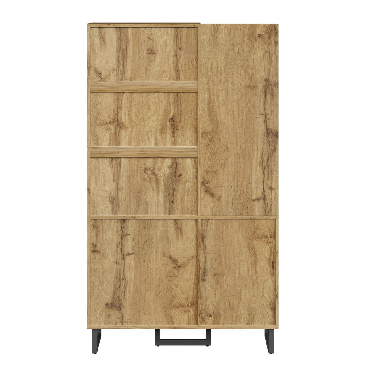 SCHUHSCHRANK aus MDF 110x38x186cm in Natur mit Soft-Close - Naturfarben, Holzwerkstoff (110/186/38cm) - Modfu