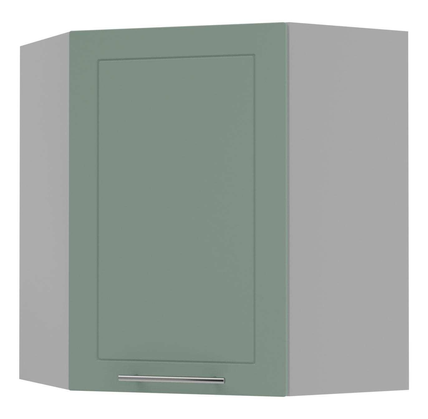 KÜCHENHÄNGESCHRANK Kvantum W10/60 Mint Matt / Grau Matt 60 / 60 / 72cm - Grau/Mintgrün, Holz/Holzwerkstoff (60/72/60cm) - Feldmann-Wohnen
